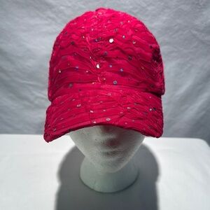 Vibrant Pink Sequin Cap